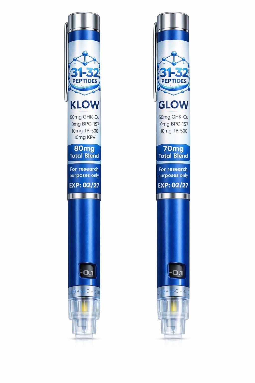 KLOW and GLOW Research Blends